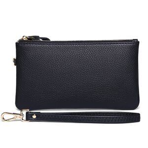 5352 Wristlet Clutch Slim Leather Wallet RFID Blocking Handbag